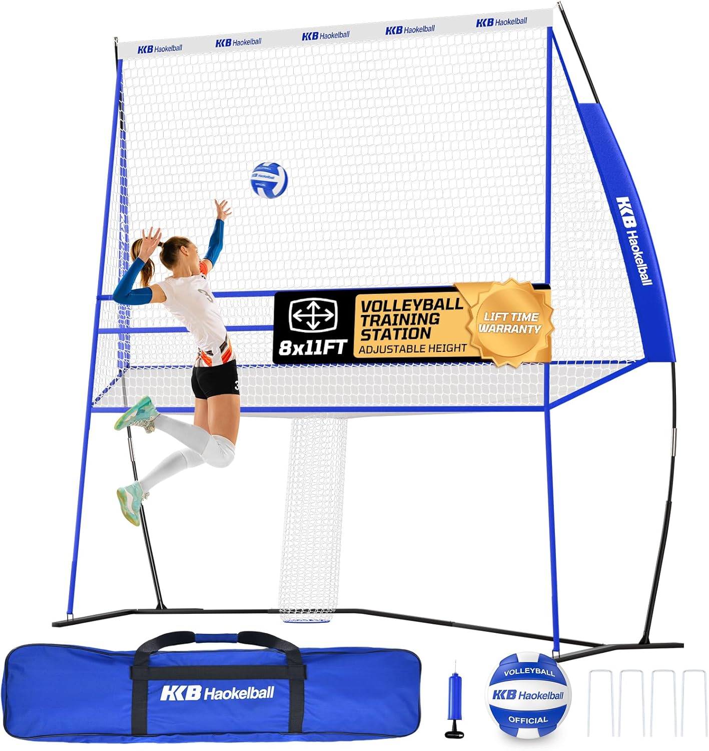 Haokelball Volleyball Practice Net Station for All Skill Levels