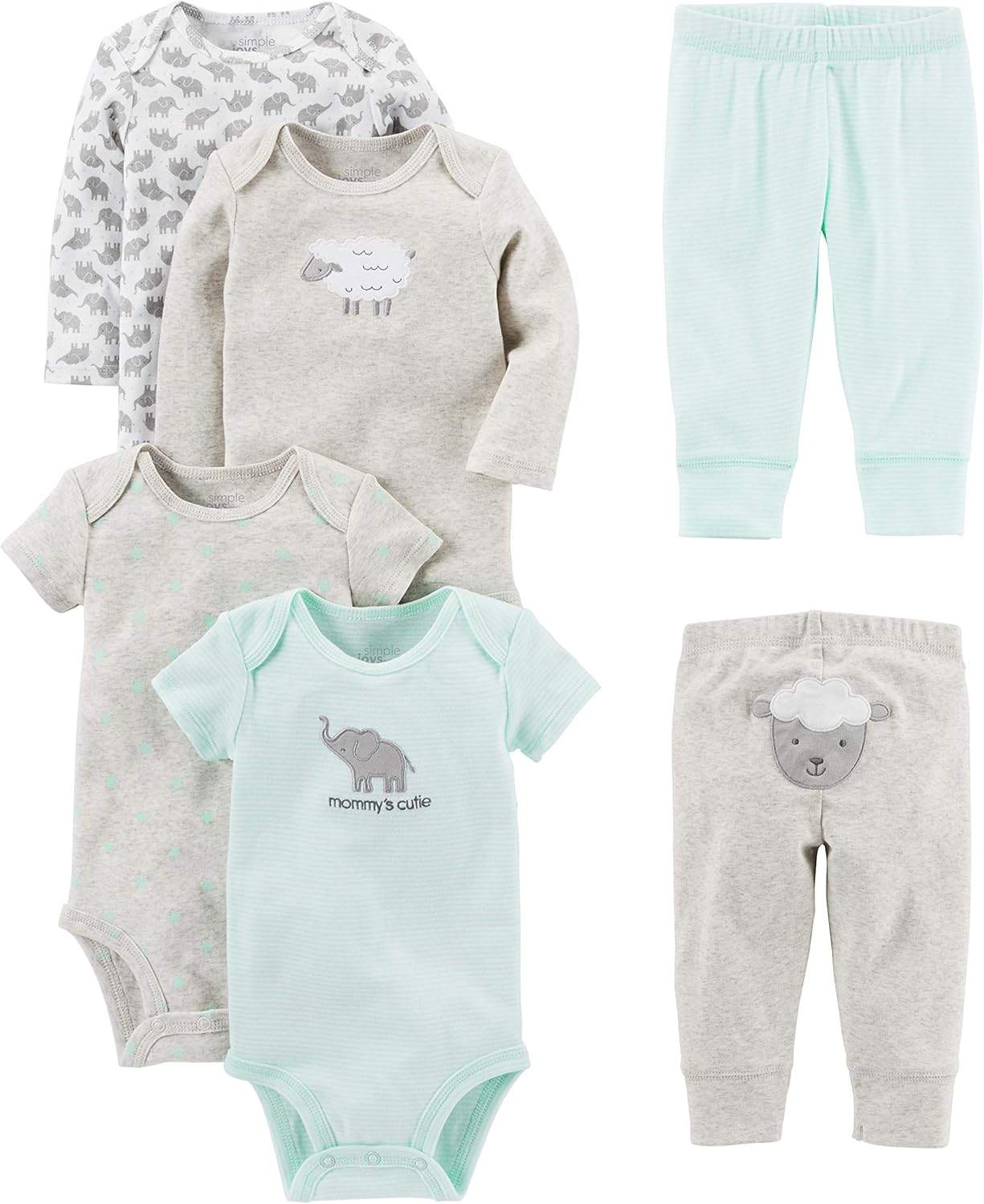 Carter's Simple Joys Unisex Baby Bodysuits Set