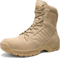 NORTIV 8 Mens Tactical Work Boots Side Zipper Leather - Durable