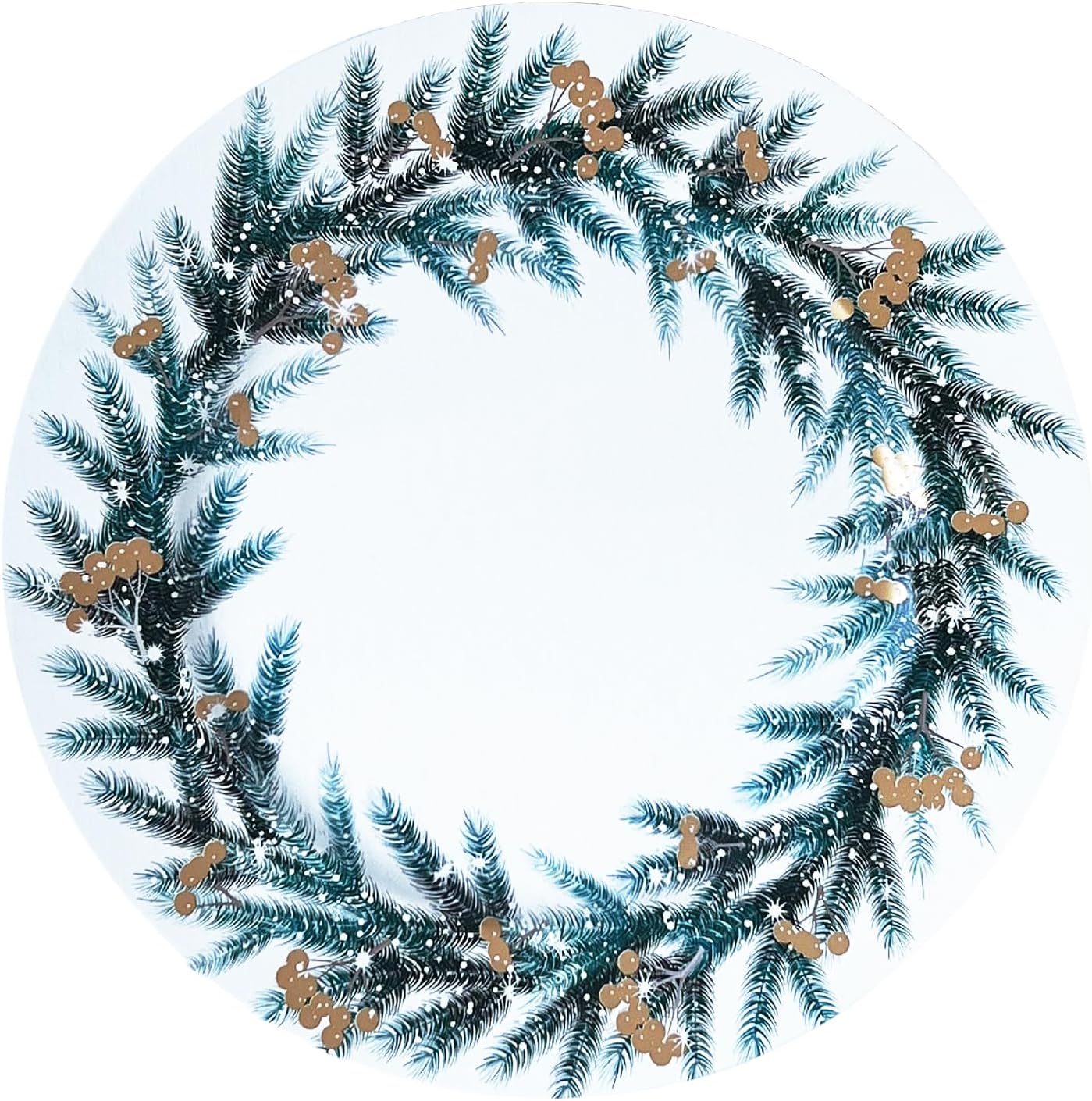 Christmas Wreath Charger Set - Festive Table Decor (6)