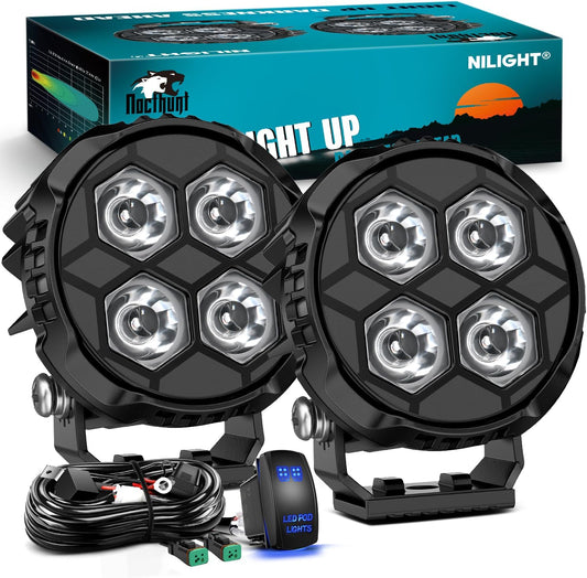 Nilight LED Pod Light 3.1 Inch 20W Offroad Driving Lights