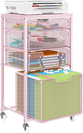 Sbanmao 4 Drawer Rolling File Cart for Home Office Storage