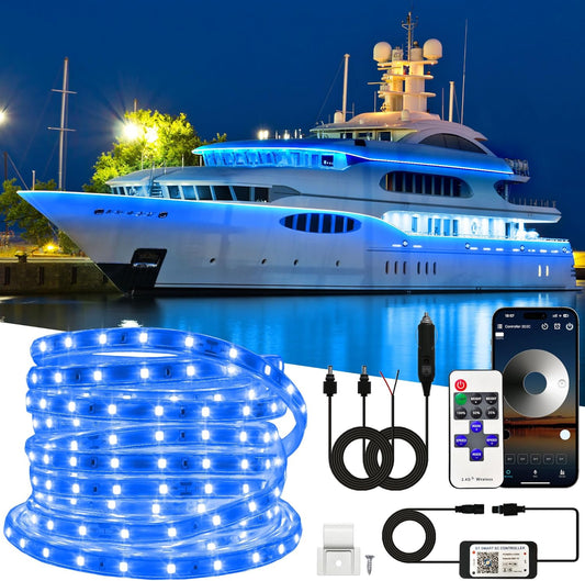 100FT Waterproof Marine LED Strip Lights for Boats and Kayaks