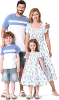 Family Matching Boho Floral Smocked Dress and T-Shirt Set