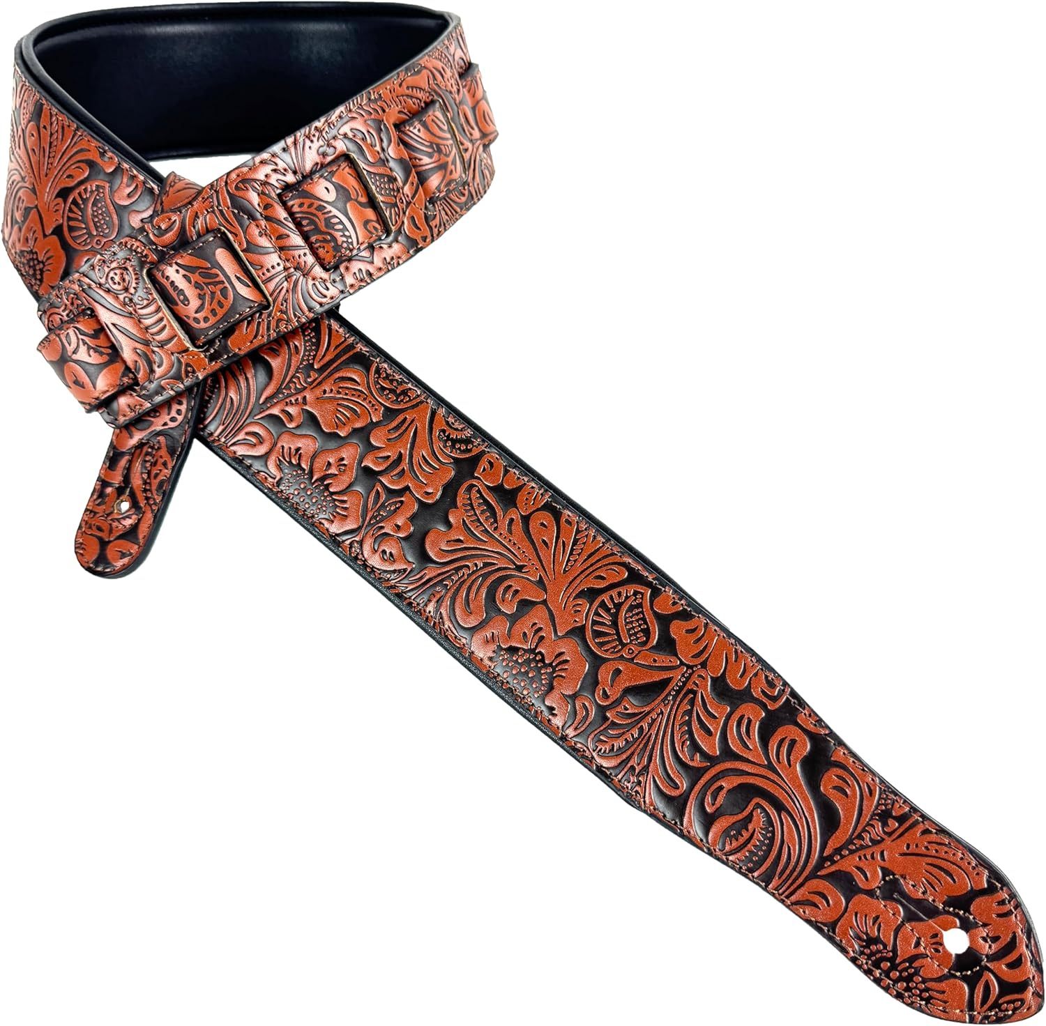 Walker & Williams G-973 Handmade Western Embossed Guitar Strap