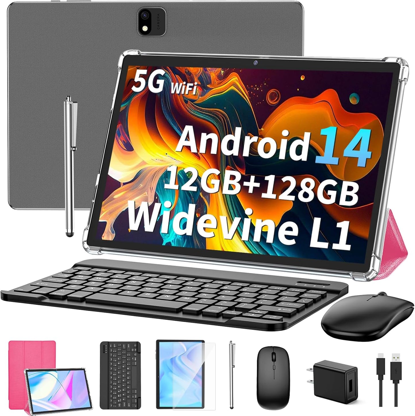 10 Android Tablet with Keyboard & Accessories - Get Productive Anywhere!