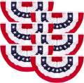 6 PCS American Pleated Fan Flag Banner 2 x 4 ft - Durable Patriotic