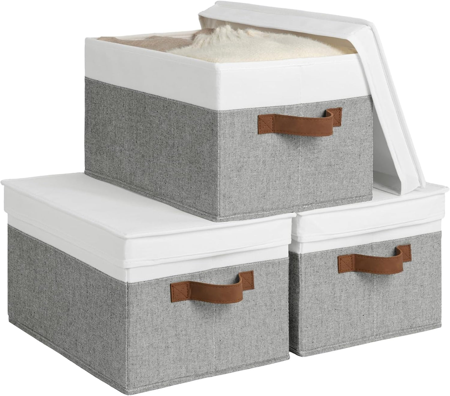 StorageWorks Large Storage Bins with Lids for Home Organization