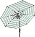 10ft Solar LED Lighted Patio Umbrella with Tilt Adjustment