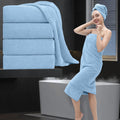Extra Large Bath Sheet Set of 4 35x70 in - Oversized Blue Bath Towels