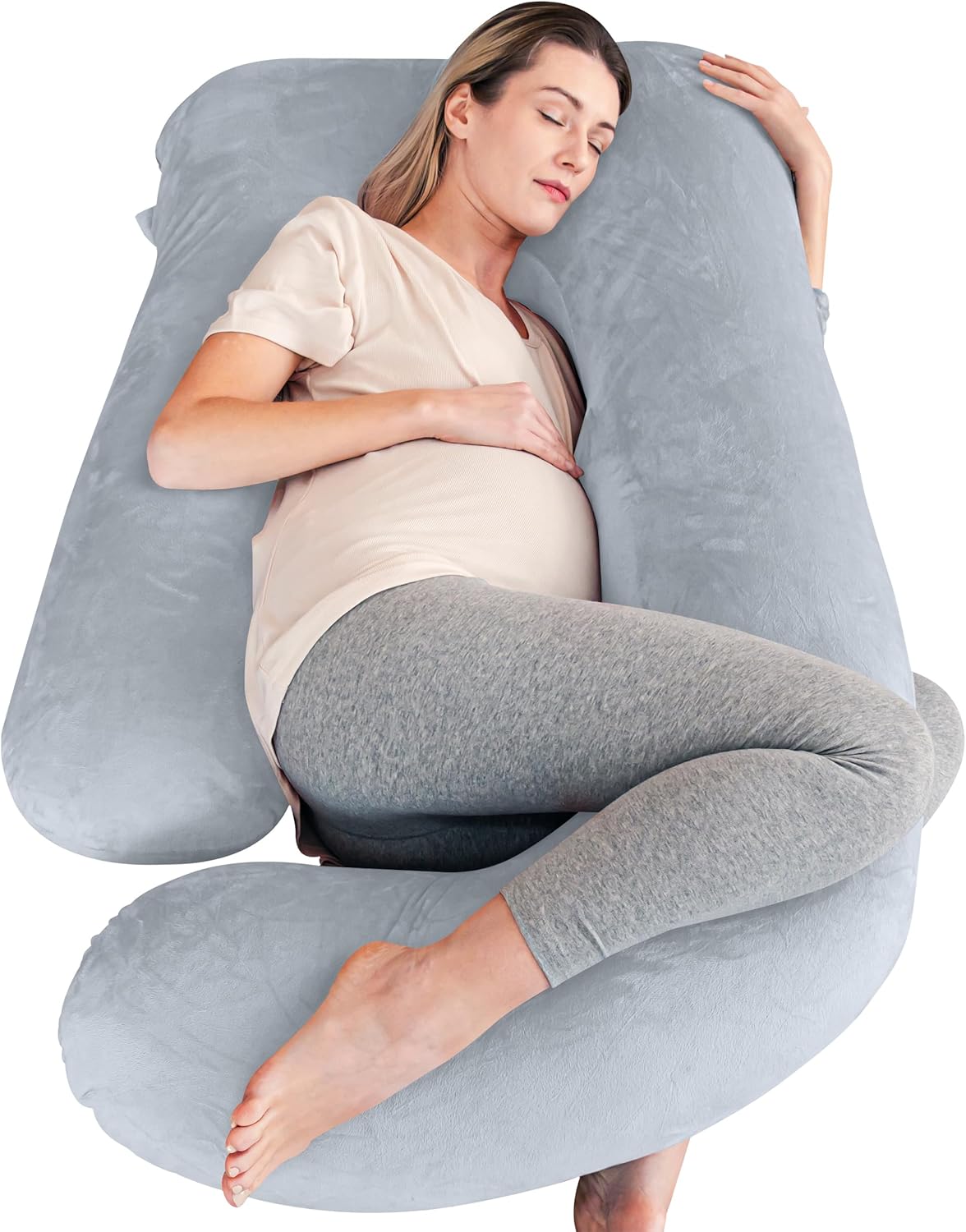 Cute Castle Jumbo 57 Inch U-Shape Pregnancy Pillow for Comfort