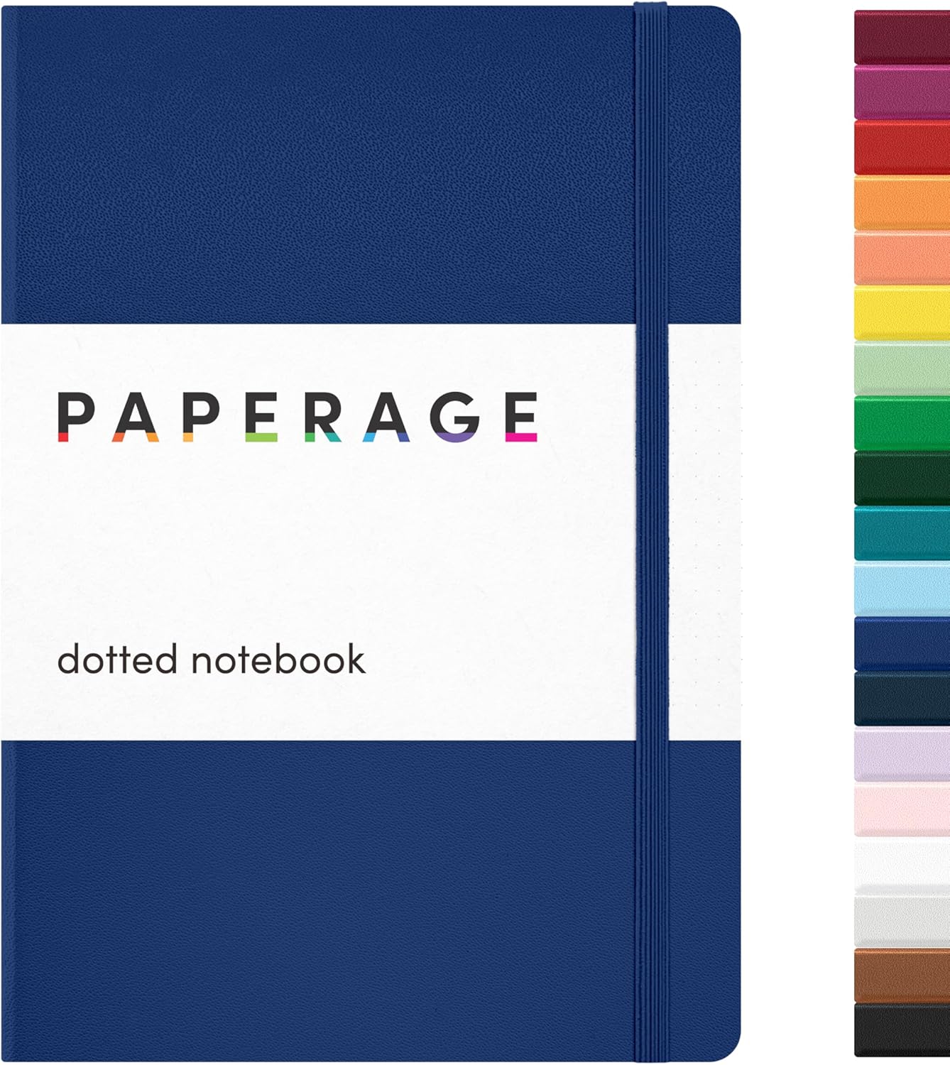 PAPERAGE Dotted Journal Notebook - 100 GSM Thick Paper - Royal Blue