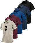 ZITY 5 Pack Polo Shirts for Men with Pocket - Versatile Comfort