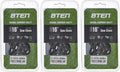 8TEN Full Chisel Chainsaw Chain 16 in.050 3/8 LP (3 Pack)