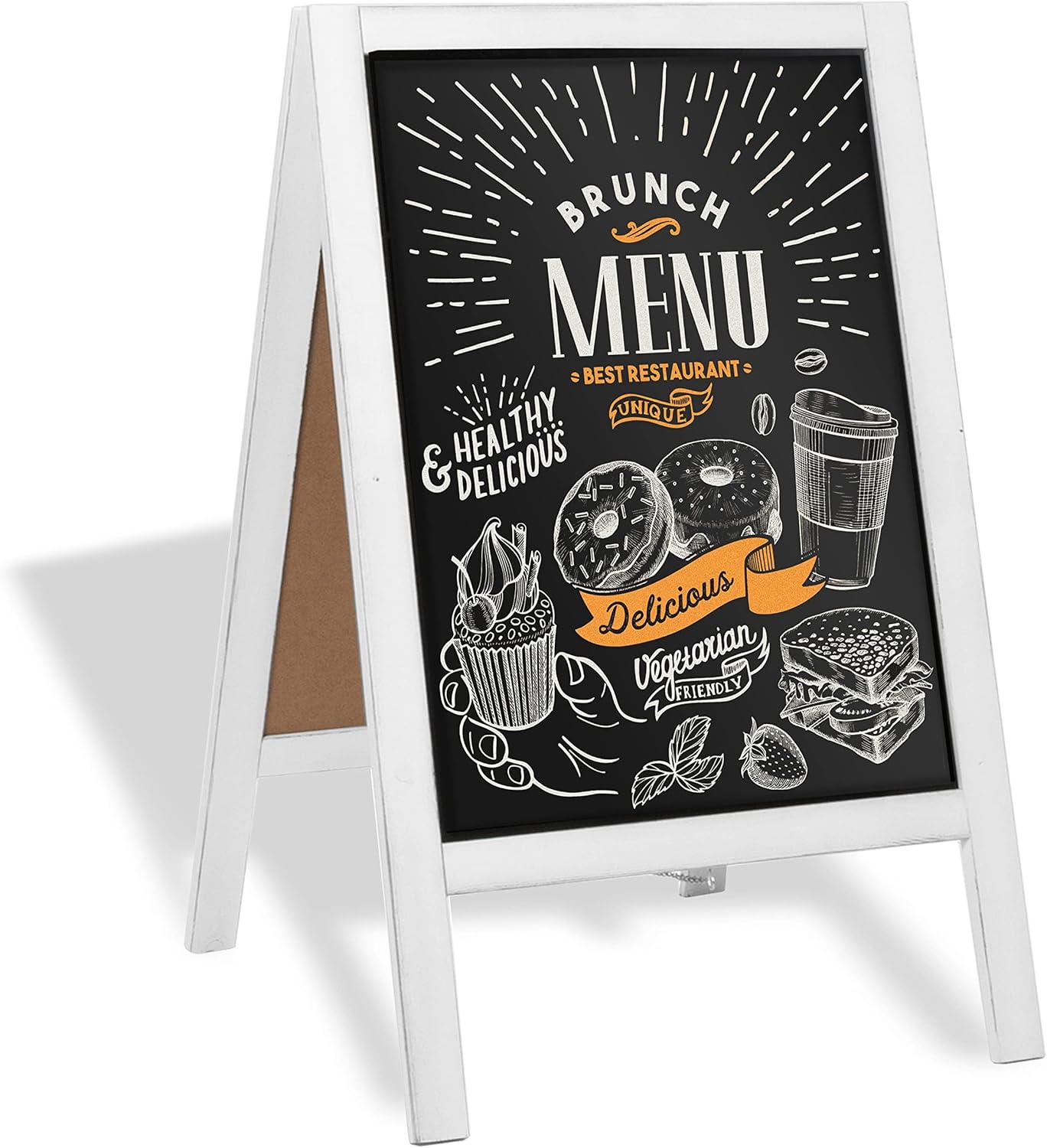Ilyapa Wooden A-Frame Sign - Large Magnetic Chalkboard Display