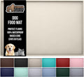 23x15 Cream Waterproof Silicone Pet Feeding Mat - Raised Edge