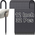 Rebar Stakes 12 in J Hook Ground Anchors 32 Pcs - Heavy Duty Hold