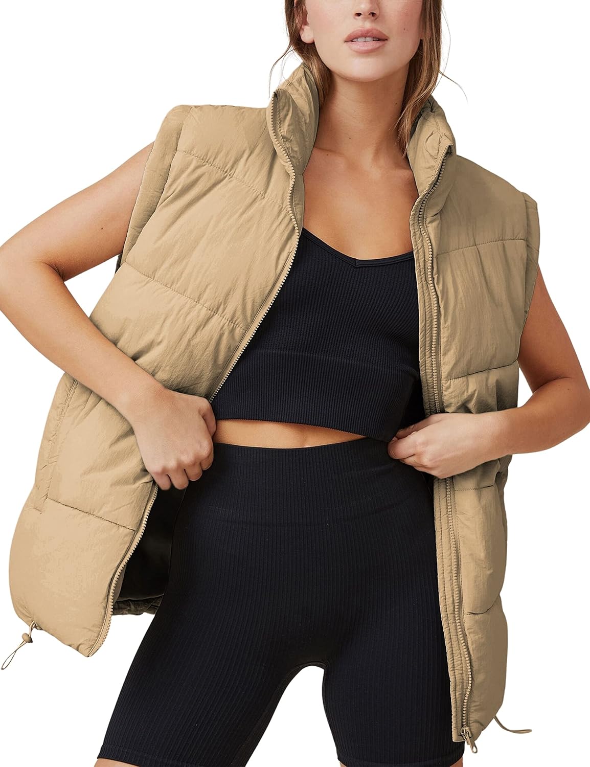 Stylish Womens Zip Up Puffer Vest for Winter Fashion Trends