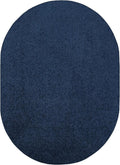 Pet Friendly Solid Color Area Rugs Navy 4 ft x 6 ft Oval - Soft, Stain