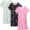 Ekouaer Women's Sleepshirts 3 Pack for Cozy Nighttime Comfort