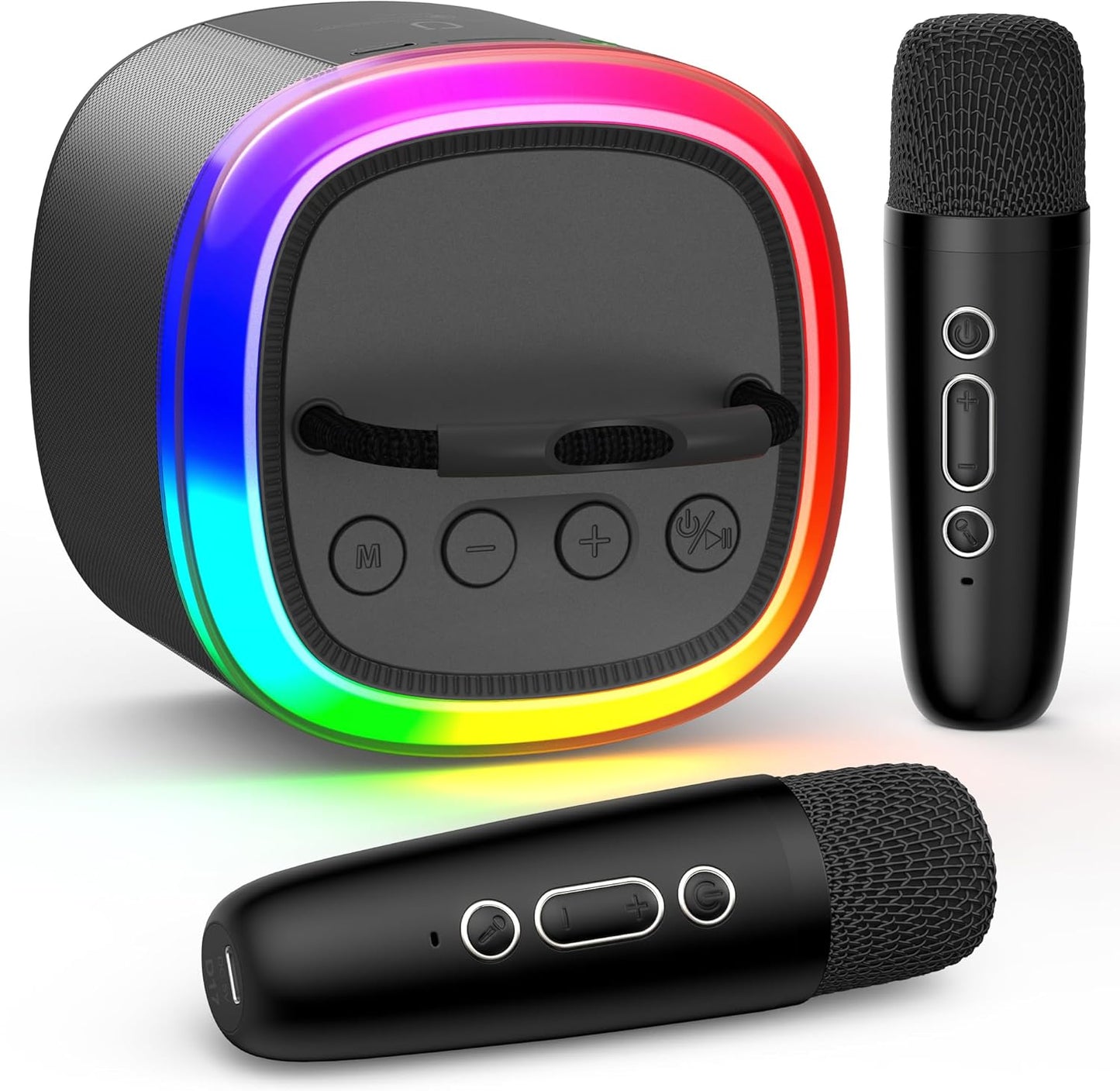 Portable Kids Karaoke Machine w/ 2 Wireless Mics - Fun for All!