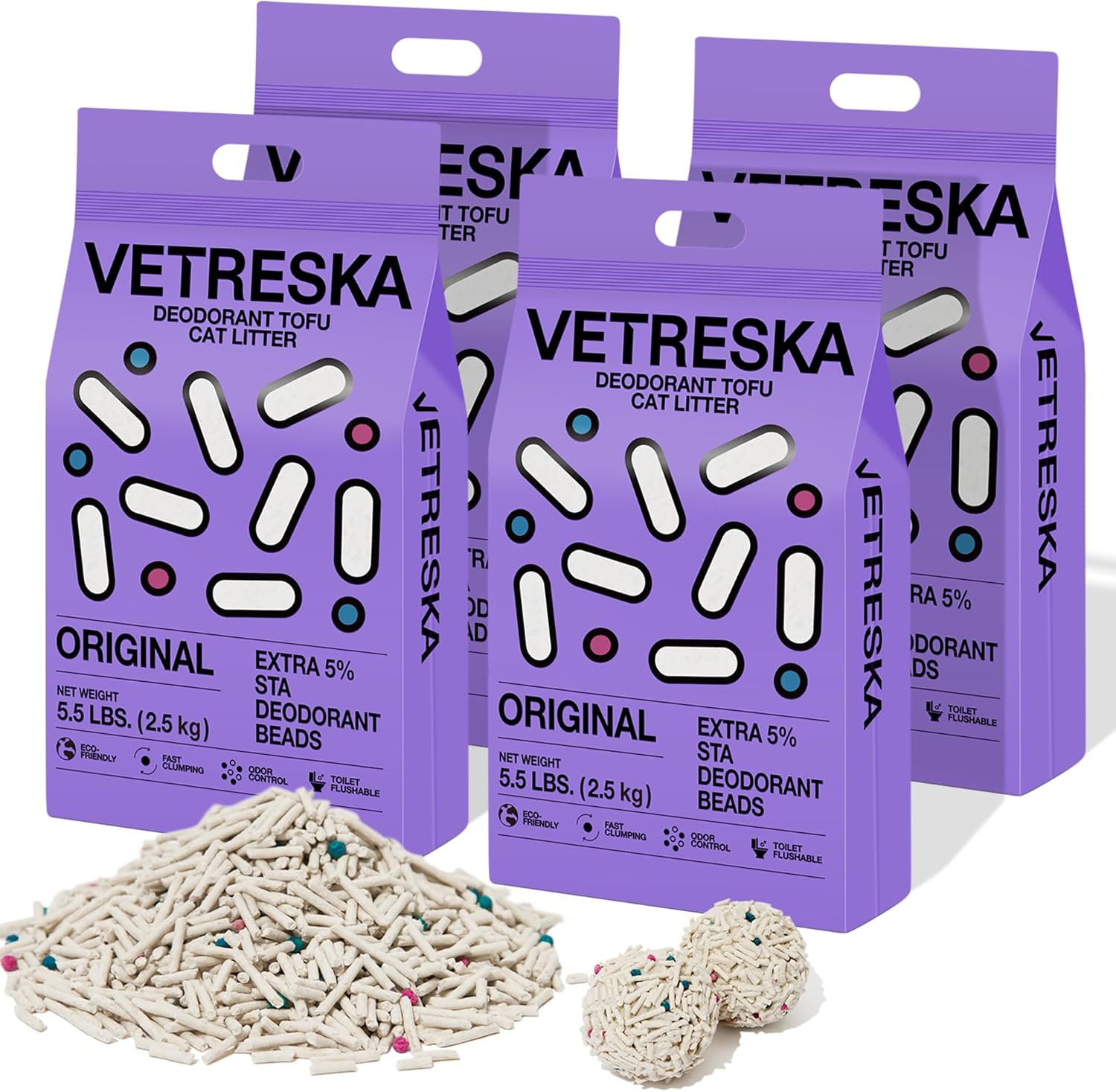 Natural Tofu Cat Litter for Strong Clumping and Odor Control