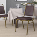 Trapezoidal Back Vinyl Stackable Banquet Chair - Comfortable, Durable
