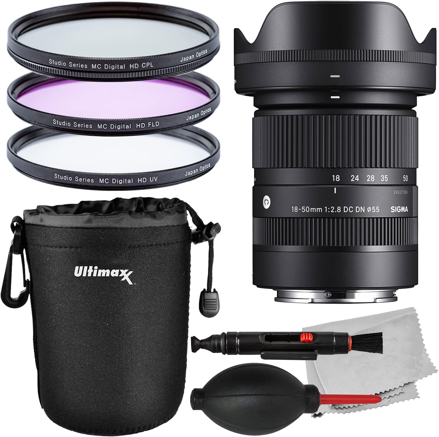 Sigma 18-50mm f/2.8 DC DN Lens for Sony E with Accessories