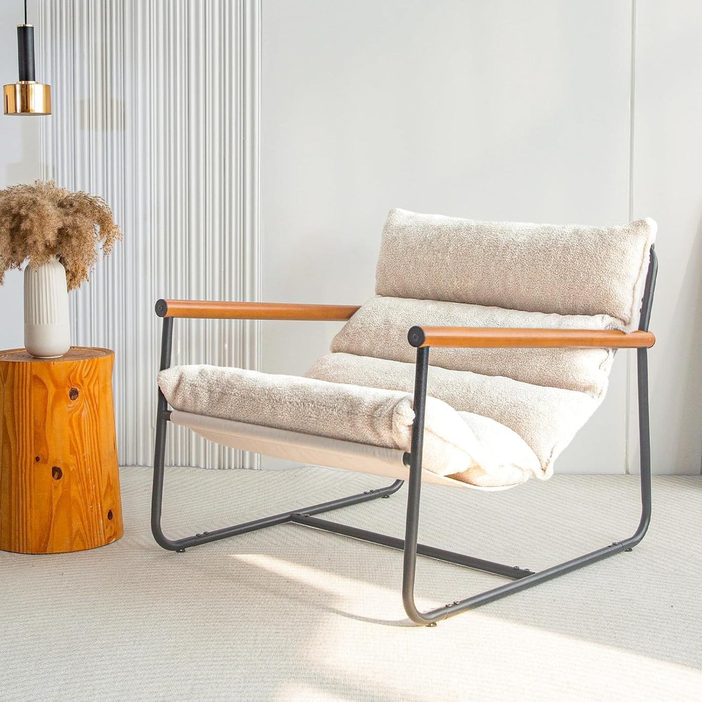Cozy Boucle Accent Chair by MAXYOYO