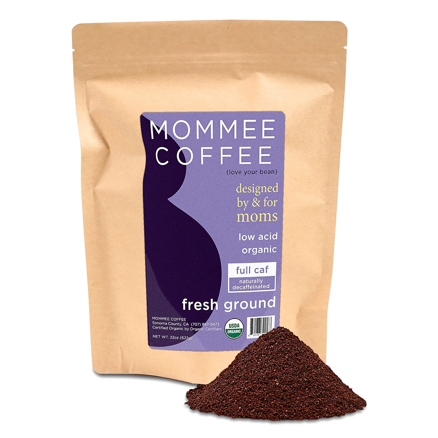 Mommee Coffee Full Caf Low Acid Organic Ground 22oz Review