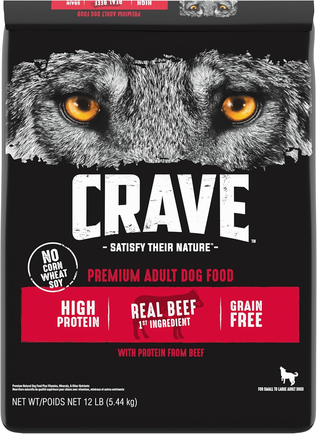 CRAVE Grain Free High Protein Adult Dry Dog Food for All Breeds