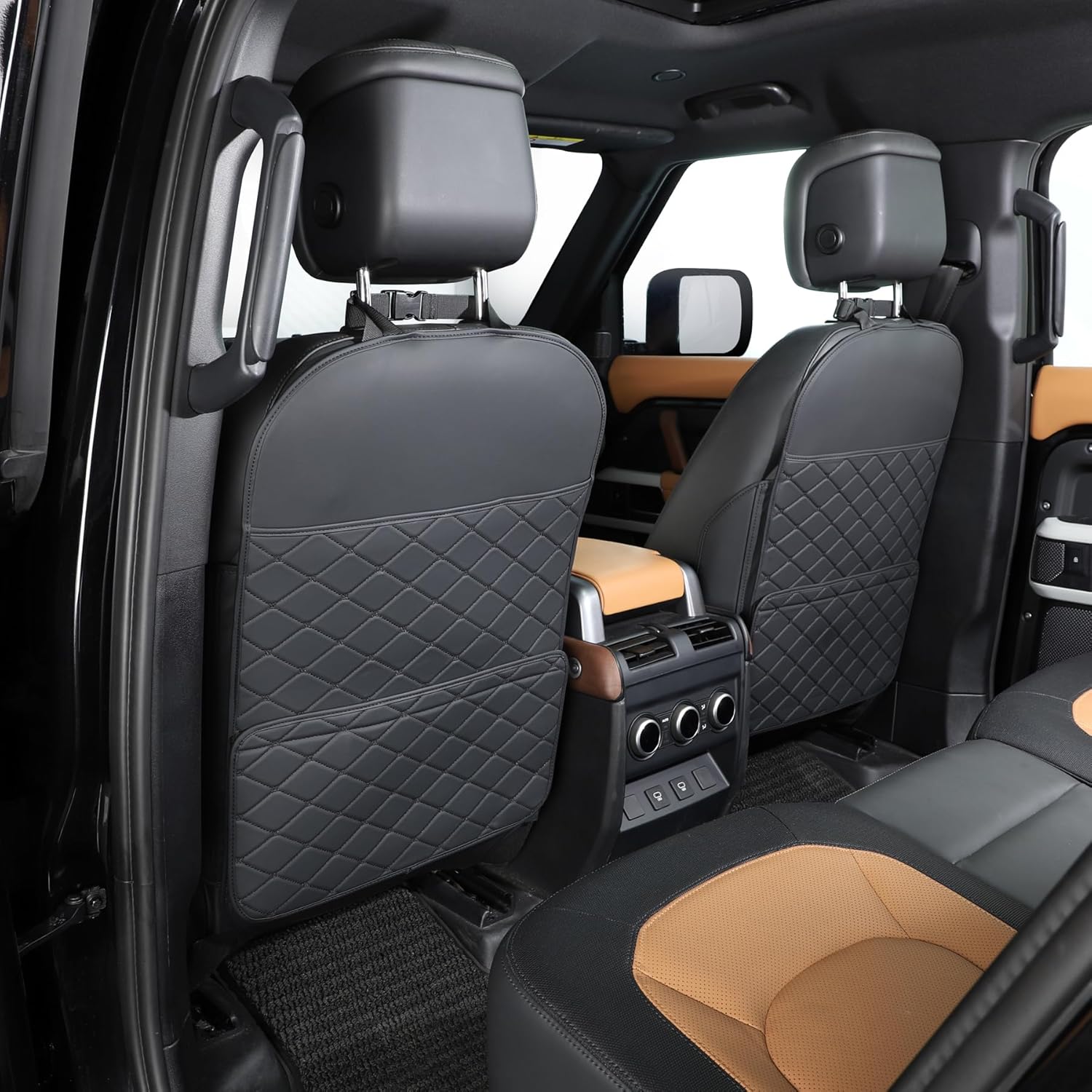 Kick Mats Seat Back Protector with Large Capacity Storage Pocket