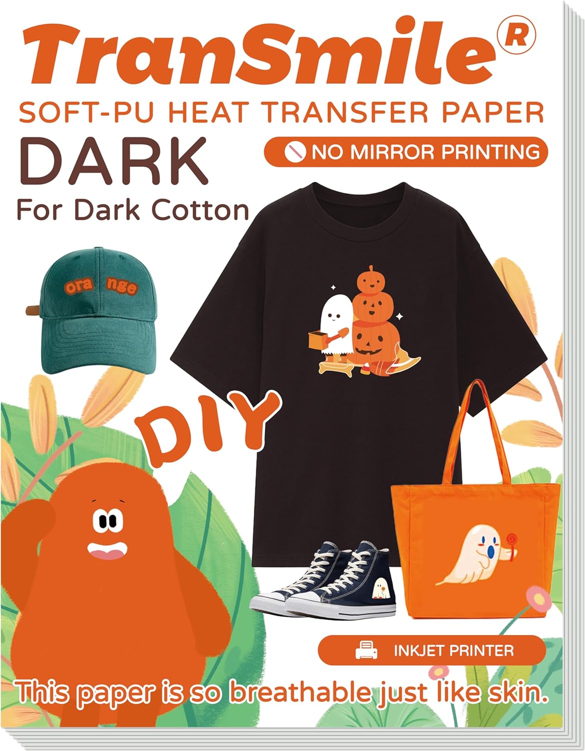 TranSmile PU-Heat Transfer Paper for T Shirts - 50 Sheets