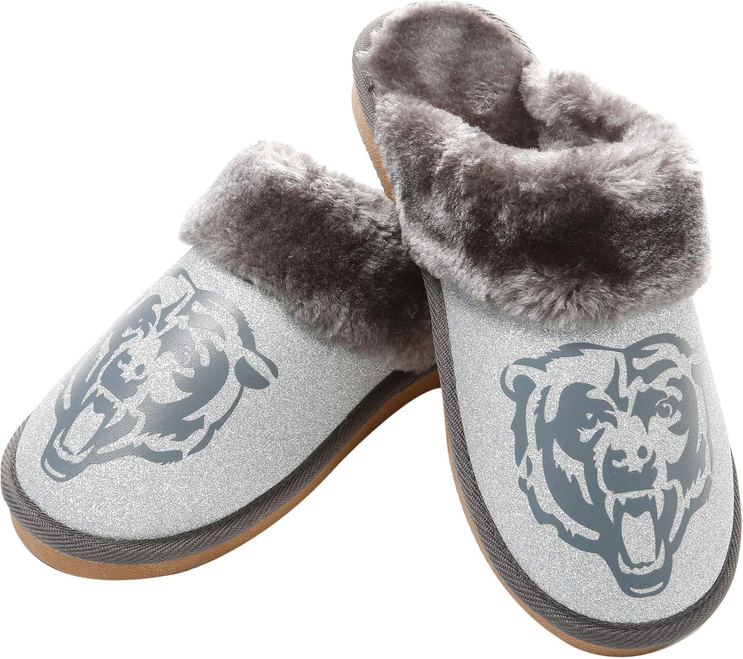 FOCO Womens NFL Team Logo Glitter Open Back Moccasin Review