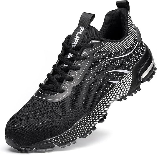 Furuian Steel Toe Shoes for Men - Comfortable Non Slip Sneakers