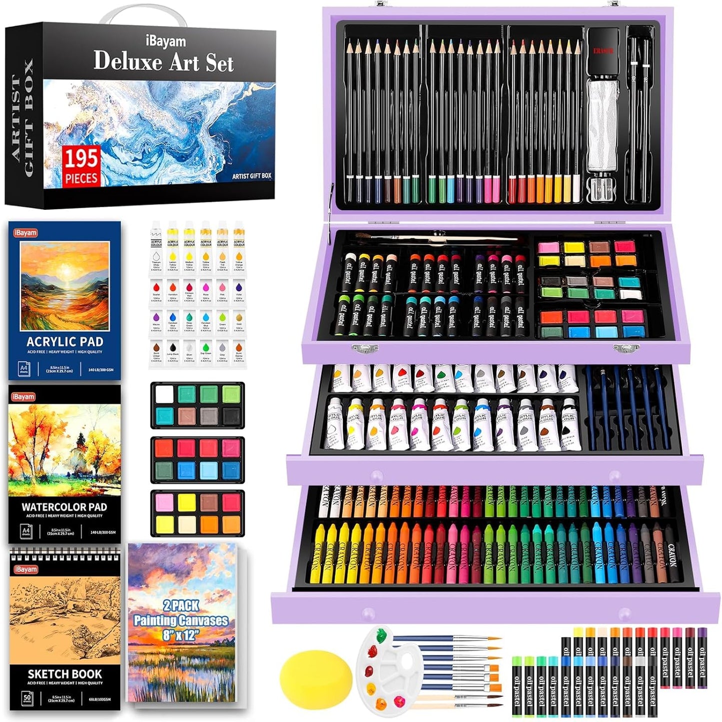iBayam Teen Girl Gifts Trendy Art Kit for Creative Fun