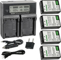 Kastar 4-Pack EN-EL25 Dual LCD Fast Charger and Batteries - Long Life