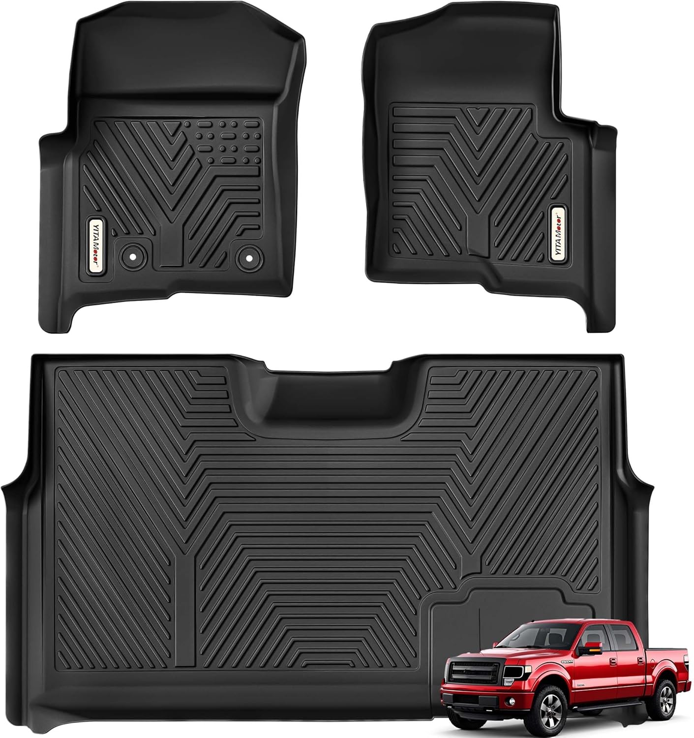 YITAMOTOR Floor Mats for 2010-2014 Ford F-150 SuperCrew