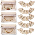 Vlando 33 Pcs Travel Jewelry Case Velvet Pouches - Clear, Protective