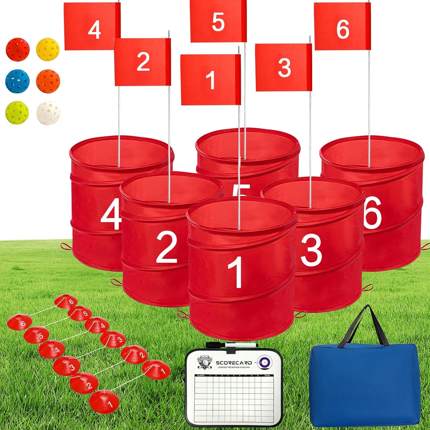 6-Hole Backyard Golf Game Set for Fun Practice