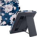 Kindle Paperwhite 6.8in Stand Case - Blue Peony Sleeve with Hand Strap
