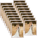 8x10 Picture Frame Set of 18 - Distressed White Multi Photo Frames