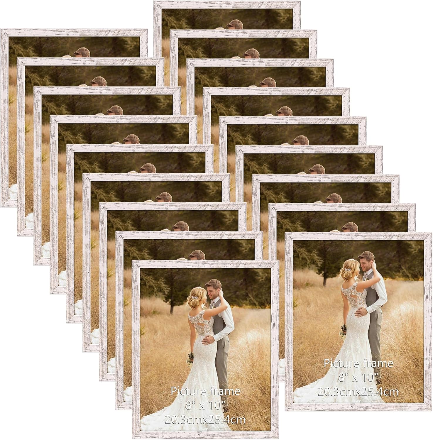 WIFTREY 8x10 Picture Frame Set of 18 for Home and Office