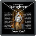 To My Daughter Necklace from Dad - Meaningful Christmas Gift