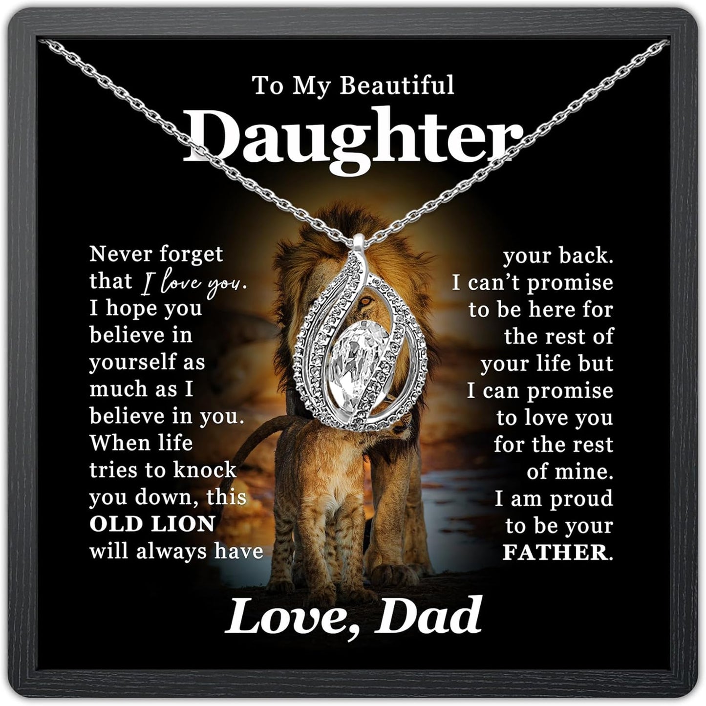TRYNDI To My Daughter Necklace - Perfect Gift for Any Occasion