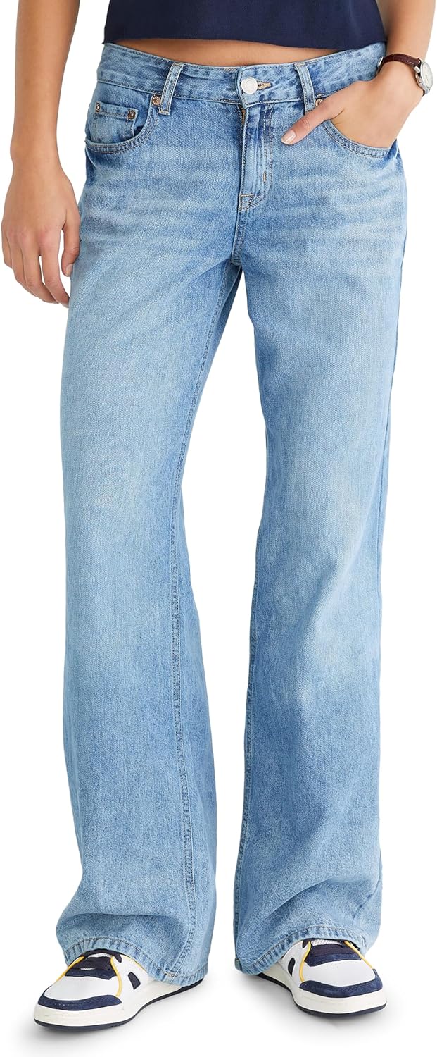 AEROPOSTALE Women's Low-Rise Baggy Wide-Leg Jean Review