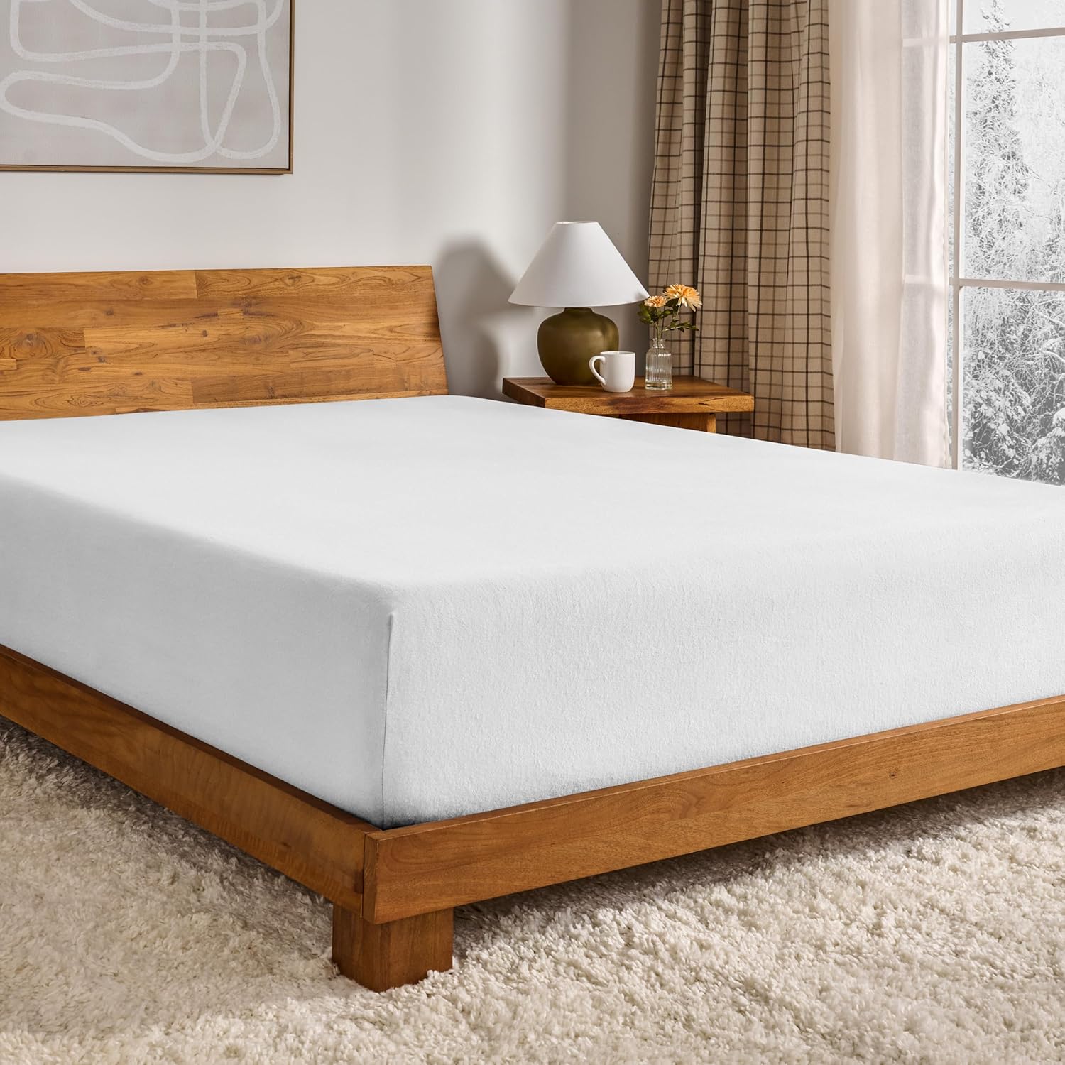 Bare Home Flannel Fitted Bottom Sheet for Cozy Comfort