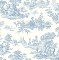 NextWall Chateau Toile Peel and Stick Wallpaper (Blue Bell) - Easy