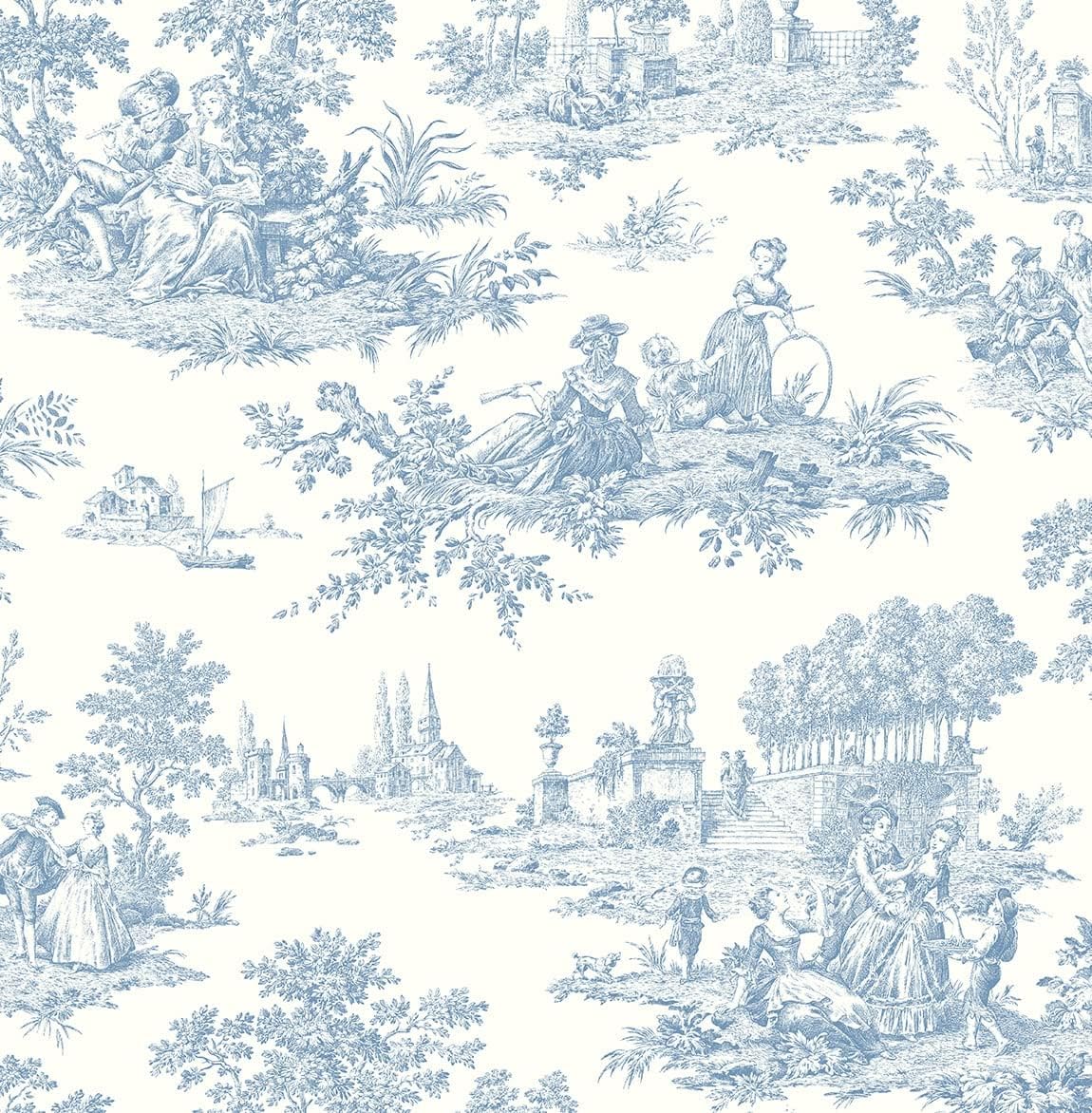 NextWall Chateau Toile Peel and Stick Wallpaper for Easy Decor