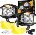 4ft 92W Cube LED Pod with Amber DRL - Wide 270 Combo Beam